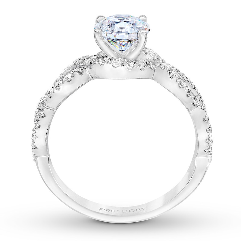 Previously Owned THE LEO First Light Diamond Engagement Ring 1-1/3 ct tw 14K White Gold