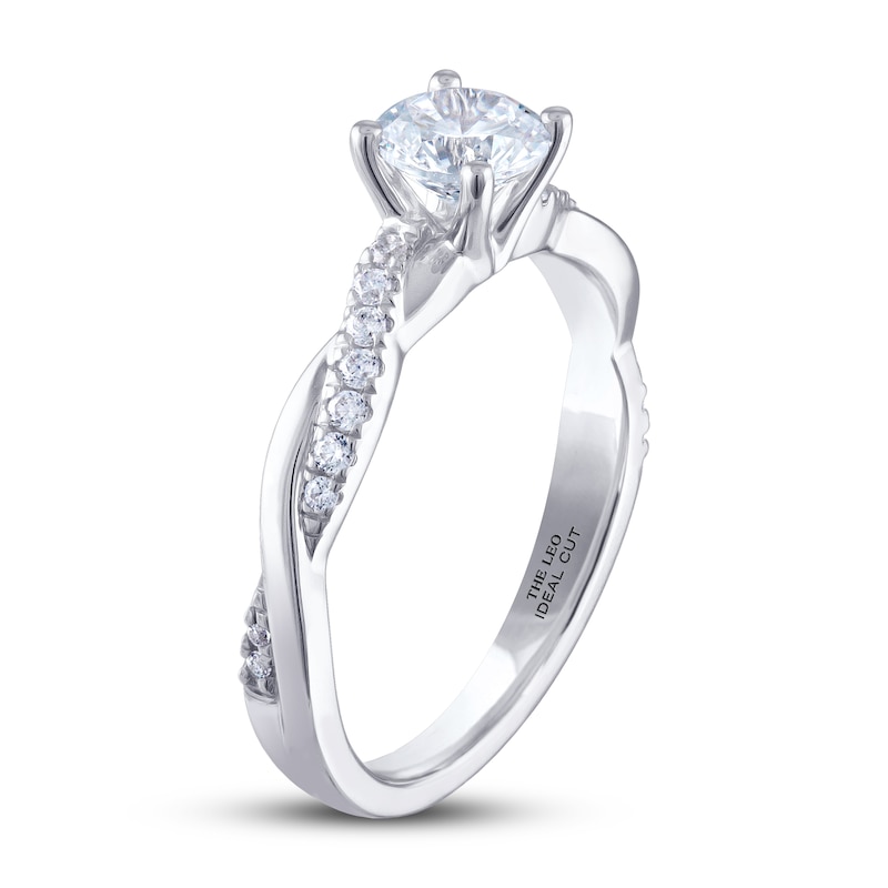 Main Image 2 of Previously Owned THE LEO Ideal Cut Diamond Engagement Ring 7/8 ct tw 14K White Gold