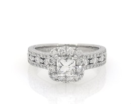 Previously Owned Neil Lane Premiere Princess-Cut Diamond Engagement Ring 1-5/8 ct tw 14K White Gold