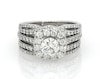 Thumbnail Image 1 of Previously Owned Round-Cut Diamond Halo Bridal Set 2 ct tw 14K White Gold Size 8