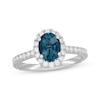 Thumbnail Image 1 of Previously Owned Neil Lane Oval-Cut London Blue Topaz & Diamond Engagement Ring 5/8 ct tw 14K White Gold