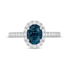 Thumbnail Image 3 of Previously Owned Neil Lane Oval-Cut London Blue Topaz & Diamond Engagement Ring 5/8 ct tw 14K White Gold