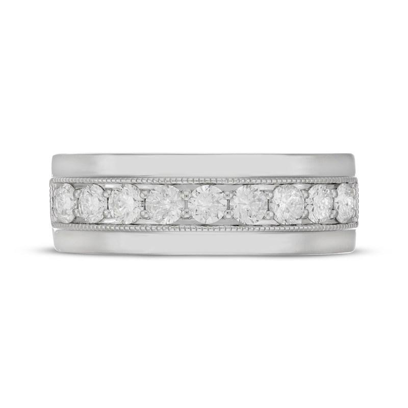 Main Image 3 of Previously Owned Neil Lane Men's Diamond Wedding Band 1 ct tw Round-cut 14K White Gold