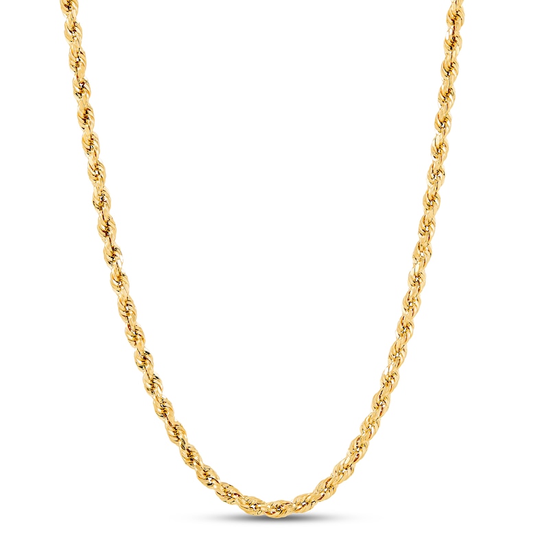 Main Image 1 of Previously Owned Hollow Rope Chain 3.0mm 14K Yellow Gold 20&quot;