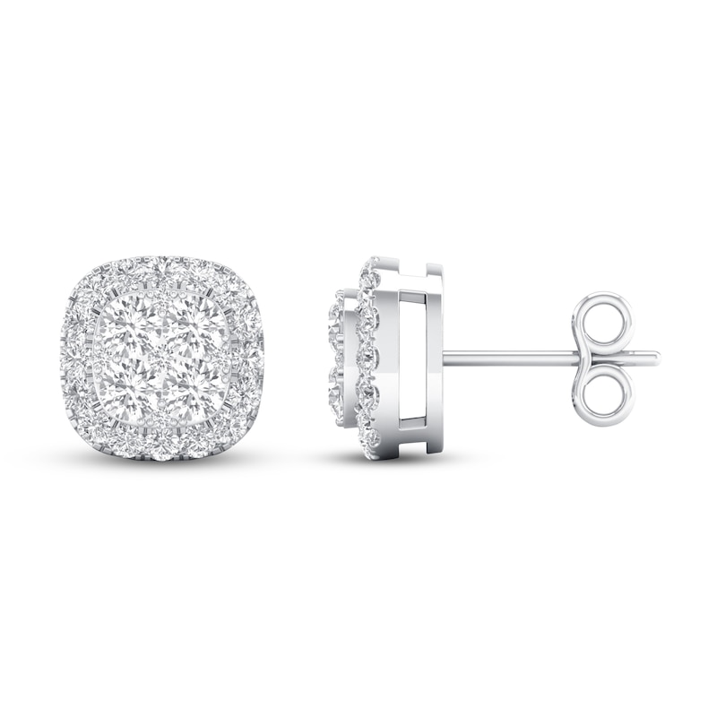 Previously Owned Lab-Created Diamonds by KAY Stud Earrings 1 ct tw 14K White Gold