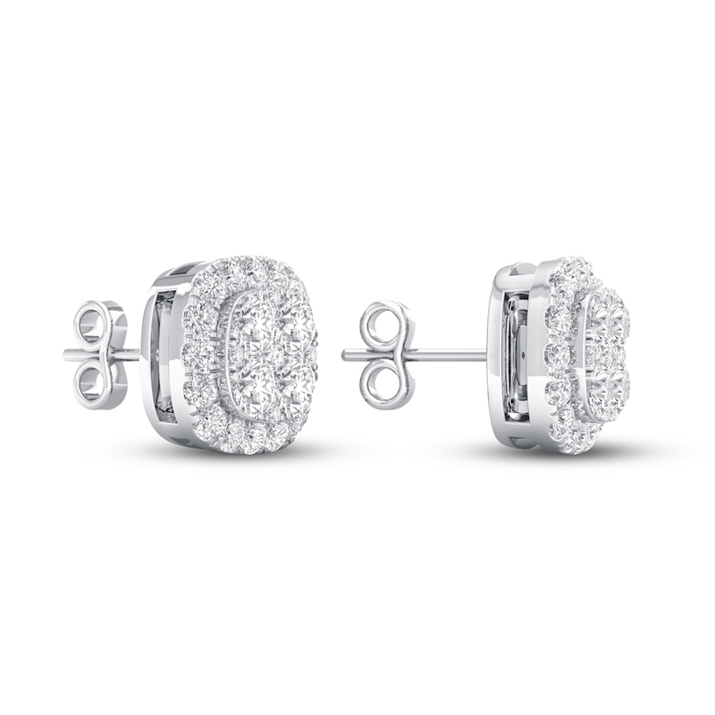 Previously Owned Lab-Created Diamonds by KAY Stud Earrings 1 ct tw 14K White Gold