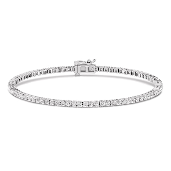 Previously Owned Lab-Created Diamonds by KAY Bracelet 2-1/2 ct tw 14K White Gold 7.25"