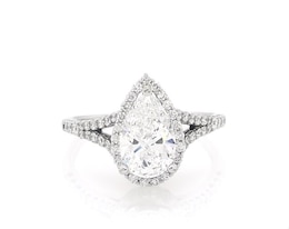 Previously Owned Lab-Grown Diamonds by KAY Pear Shaped Engagement Ring 2-1/2 ct tw 14K White Gold