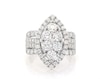 Thumbnail Image 0 of Previously Owned Lab-Grown Diamonds by KAY Multi-Diamond Center Marquise Engagement Ring 4 ct tw Round-cut 14K White Gold