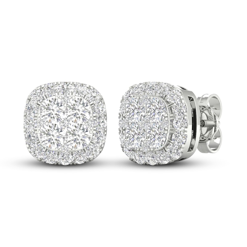 Main Image 1 of Previously Owned Lab-Grown Diamonds by KAY Stud Earrings 1 ct tw 14K White Gold