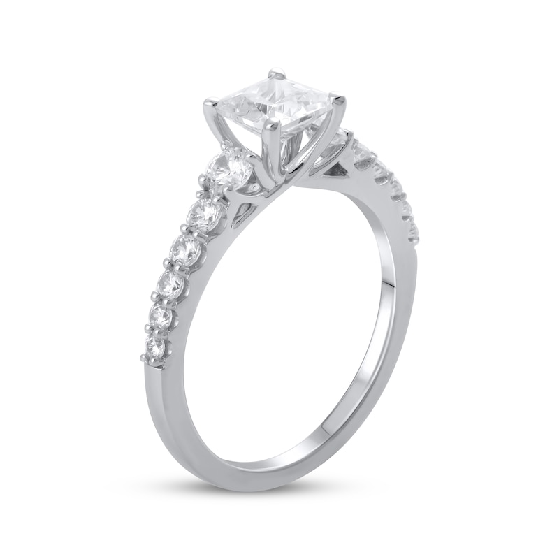 Main Image 2 of Previously Owned Lab-Grown Diamonds by KAY Princess-Cut Engagement Ring 1-1/2 ct tw 14K White Gold