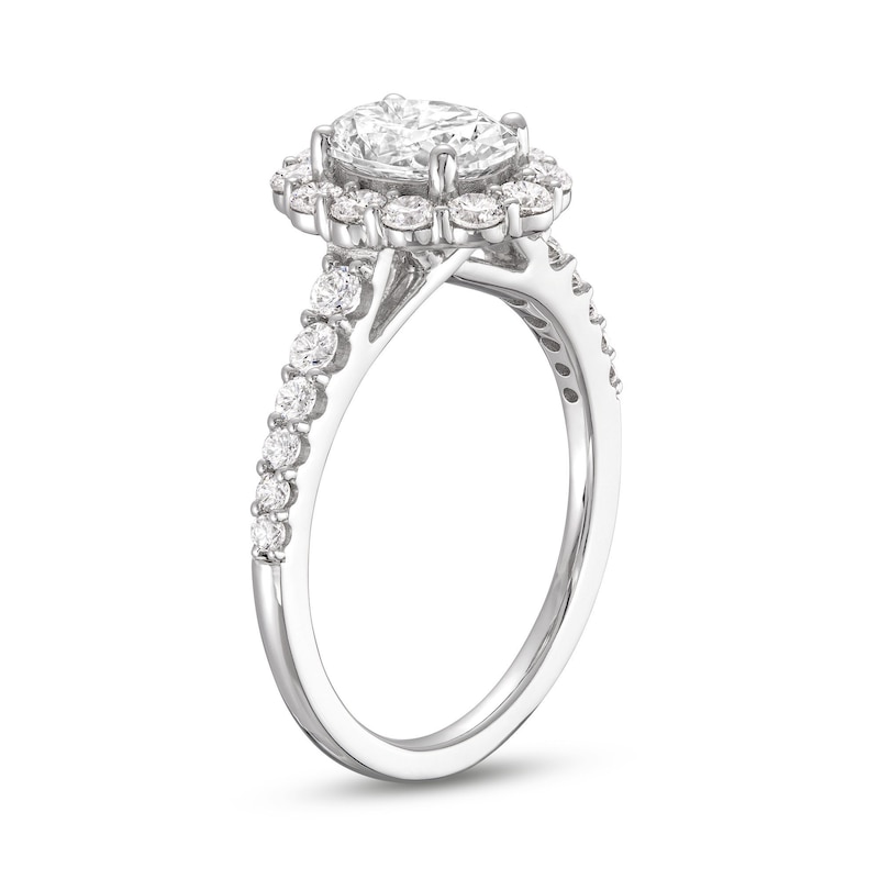 Previously Owned Lab-Grown Diamonds by KAY Oval-Cut Engagement Ring 1-3/4 ct tw 14K White Gold