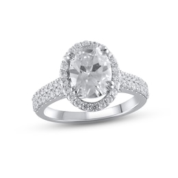 Previously Owned Lab-Grown Diamonds by KAY Oval-Cut Engagement Ring 2-1/2 ct tw 14K White Gold