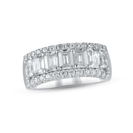 Previously Owned Lab-Grown Diamonds by KAY Emerald-Cut Anniversary Band 2-1/2 ct tw 14K White Gold