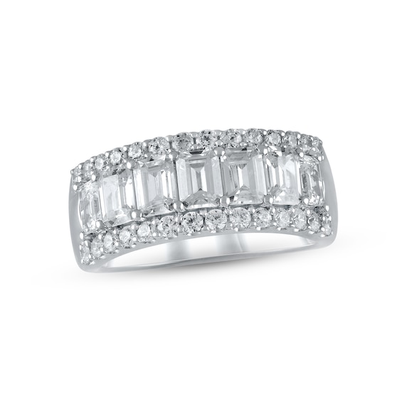 Previously Owned Lab-Created Diamonds by KAY Emerald-Cut Anniversary Band 2-1/2 ct tw 14K White Gold