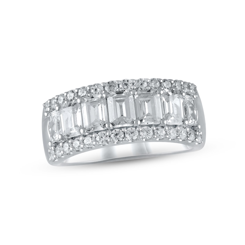 Main Image 1 of Previously Owned Lab-Grown Diamonds by KAY Emerald-Cut Anniversary Band 2-1/2 ct tw 14K White Gold