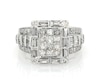 Thumbnail Image 0 of Previously Owned Multi-Diamond Halo Engagement Ring 2 ct tw 14K White Gold Size 7