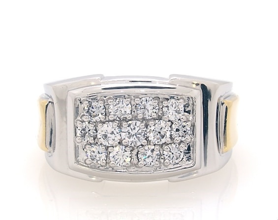 Previously Owned Men's Diamond Fashion Ring 1 ct tw 10K Two-Tone Gold