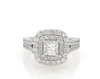 Thumbnail Image 0 of Previously Owned Vera Wang Love Princess-Cut Diamond Halo Engagement Ring 1-1/2 ct tw 14K White Gold Size 4.5