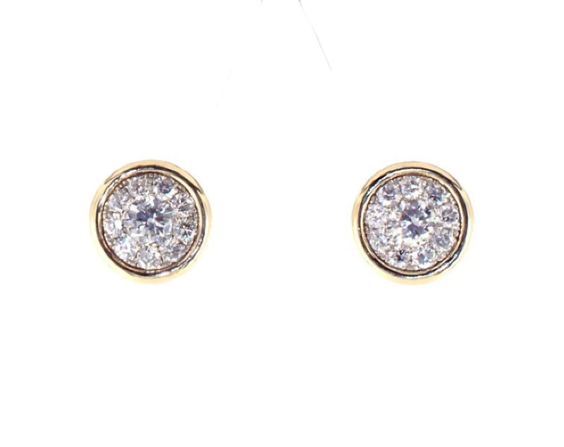 Previously Owned Diamond Earrings 7/8 ct tw Round-cut 10K Yellow Gold