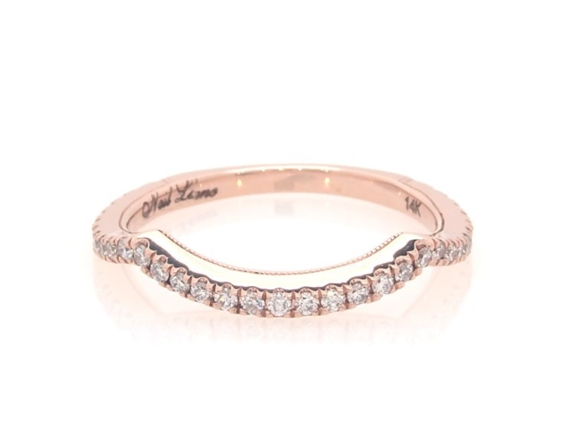 Main Image 1 of Previously Owned Neil Lane Diamond Wedding Band 1/5 ct tw Round-cut 14K Rose Gold