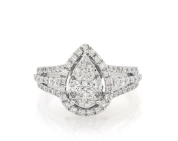 Previously Owned Multi-Diamond Engagement Ring 1-1/4 ct tw 14K White Gold Size 7