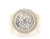 Thumbnail Image 1 of Previously Owned Men's Multi-Diamond Center Signet Ring 1 ct tw Round & Baguette-cut 10K Yellow Gold