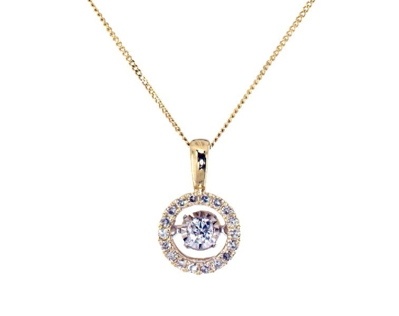 Previously Owned Unstoppable Love Round-Cut Diamond Necklace 1/3 ct tw 10K Yellow Gold 19"