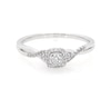 Thumbnail Image 1 of Previously Owned Diamond Halo Engagement Ring 1/4 ct tw 10K White Gold