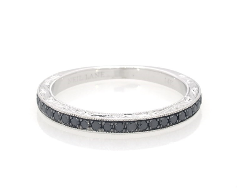 Main Image 1 of Previously Owned Neil Lane Black Diamond Anniversary Ring 1/3 ct tw Round-cut 14K White Gold