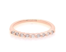 Previously Owned Round-Cut Diamond Anniversary Band 1/4 ct tw 10K Rose Gold