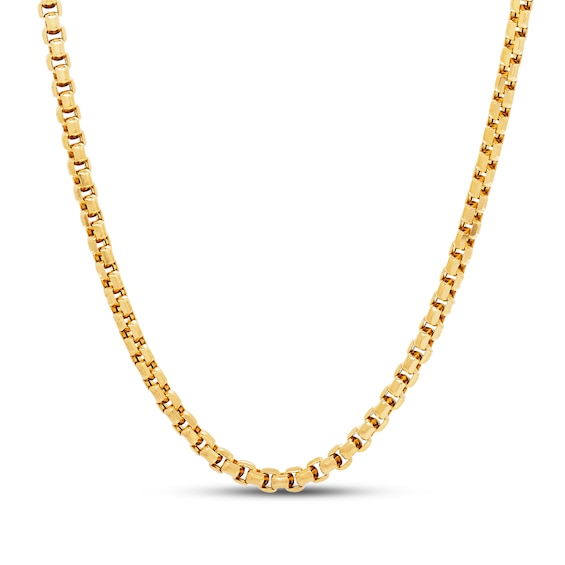 Previously Owned Hollow Box Chain Necklace 10K Yellow Gold 22"