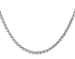 Previously Owned Hollow Box Chain Necklace 10K White Gold 22&quot;