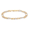 Thumbnail Image 1 of Previously Owned Semi-Solid Figaro Chain Bracelet 10K Yellow Gold 8.5&quot;