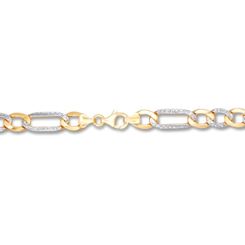 Main Image 2 of Previously Owned Semi-Solid Figaro Chain Bracelet 10K Yellow Gold 8.5&quot;