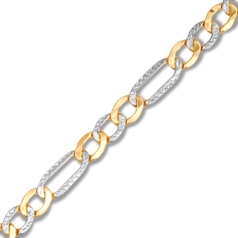 Previously Owned Semi-Solid Figaro Chain Bracelet 10K Yellow Gold 8.5 ...