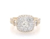 Thumbnail Image 1 of Previously Owned Multi-Diamond Center Cushion Frame Collar Engagement Ring 2 ct tw 10K Yellow Gold