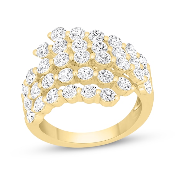 Previously Owned Lab-Created Diamonds by KAY Multi-Row Bypass Ring 2-1/2 ct tw 14K Yellow Gold