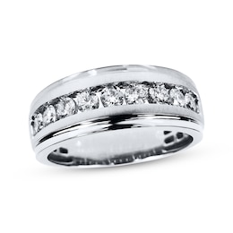 Previously Owned Men's Wedding Band 1 ct tw Diamonds 10K White Gold