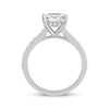 Thumbnail Image 3 of Previously Owned Lab-Grown Diamonds by KAY Engagement Ring 1-1/4 ct tw Princess & Round-cut 14K White Gold