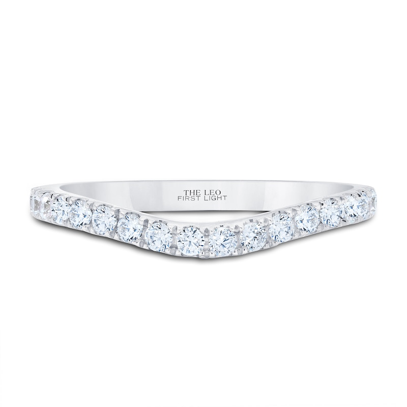 Main Image 3 of Previously Owned THE LEO First Light Diamond Wedding Band 1/3 ct tw 14K White Gold