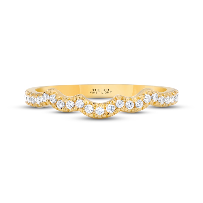 Main Image 3 of Previously Owned THE LEO First Light Diamond Wedding Band 1/5 ct tw 14K Yellow Gold