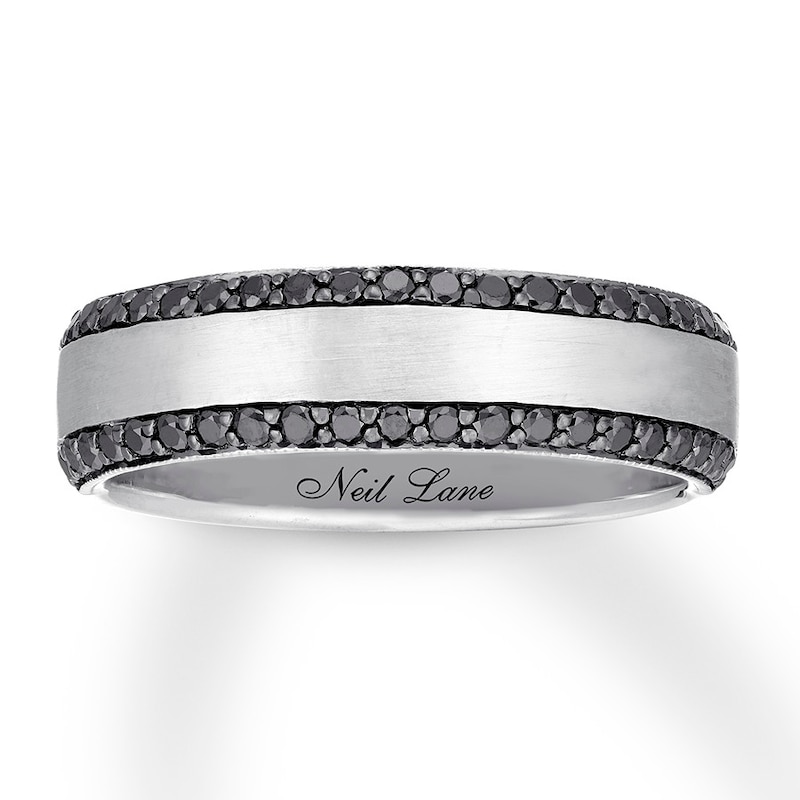 Main Image 1 of Previously Owned Neil Lane Men's Black Diamond Band 1/2 ct tw 14K White Gold