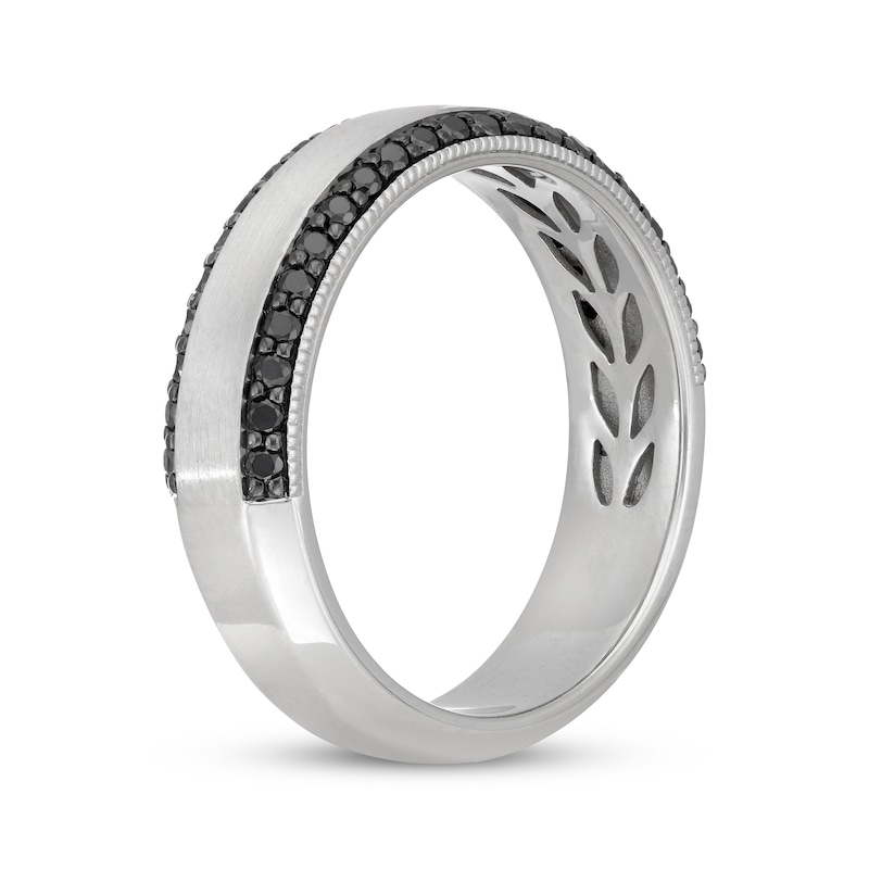 Main Image 4 of Previously Owned Neil Lane Men's Black Diamond Band 1/2 ct tw 14K White Gold