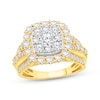 Thumbnail Image 1 of Previously Owned Multi-Diamond Center Cushion Frame Engagement Ring 2 ct tw 10K Two-Tone Gold