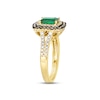 Thumbnail Image 3 of Previously Owned Le Vian Emerald Ring 1/2 ct tw Diamonds 14K Honey Gold