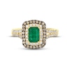 Thumbnail Image 4 of Previously Owned Le Vian Emerald Ring 1/2 ct tw Diamonds 14K Honey Gold