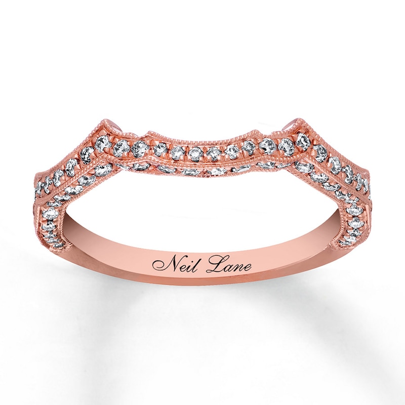 Main Image 1 of Previously Owned Neil Lane Round Diamond Wedding Band 3/8 ct tw 14K Rose Gold Size 10