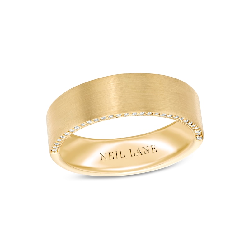 Previously Owned Neil Lane Men's Diamond Wedding Band 1/5 ct tw 14K Yellow Gold Size 7.25
