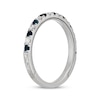 Thumbnail Image 2 of Previously Owned Neil Lane Diamond & Blue Sapphire Wedding Band 1/5 ct tw 14K White Gold Size 4.5